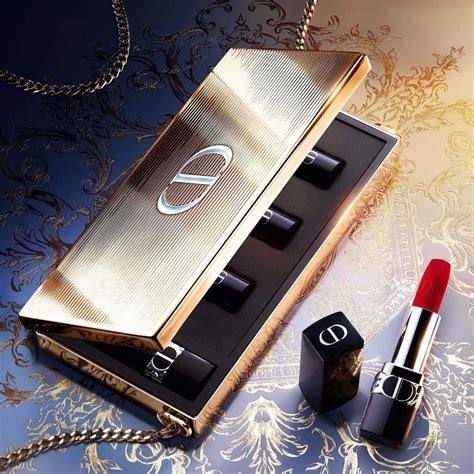 DIOR Limited Edition Rouge Dior Minaudière Clutch: Lipstick .